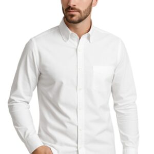 White Shirt for Men - Full Sleeve Premium Cotton