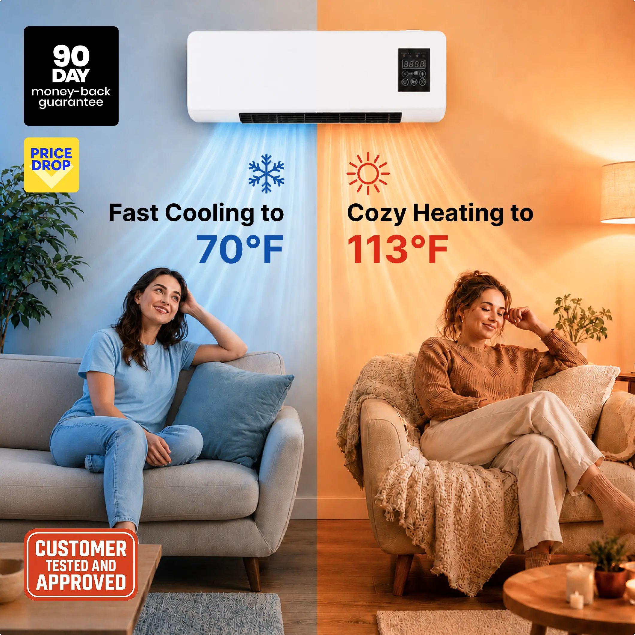Cool Cove Portable AC: Dual Cooling & Heating – No Installation - Image 2